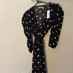 NWT Reformation Jaylee Wrap Midi Dress